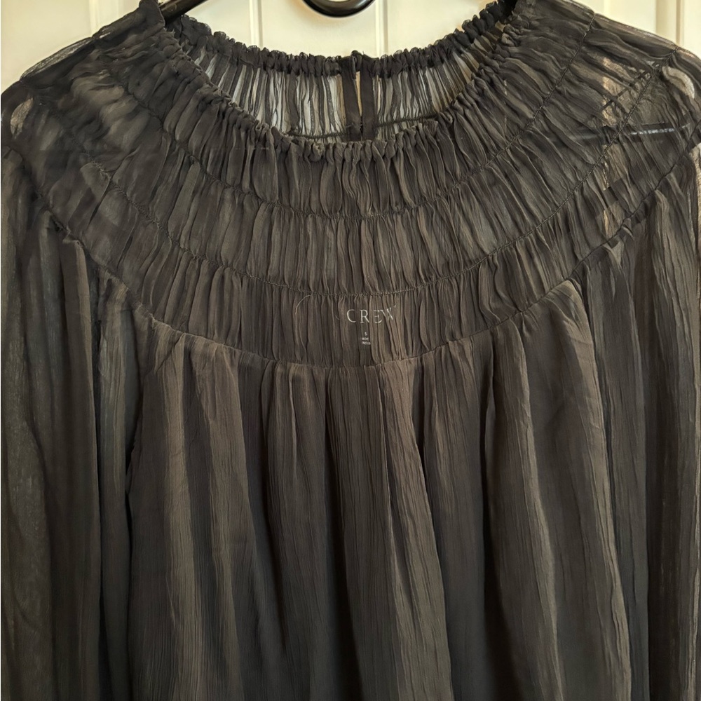 JCrew Draper Shirred Top in Crinkle Cupro, NWT, Small - Picture 9 of 10